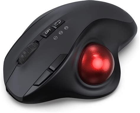 KKUOD Rechargeable Bluetooth Trackball Mouse with 3-Device India | Ubuy