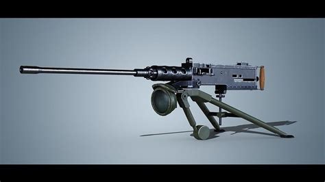 Mounted Machine Gun 3D model | CGTrader