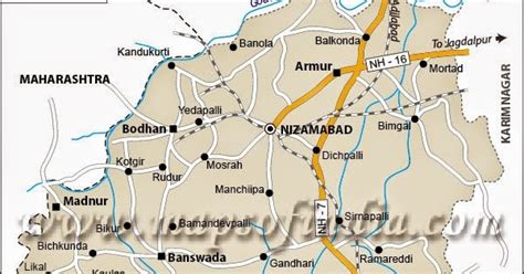 Nizamabad District Map « Adilabad,Karimnagar,Nizamabad,Medak,Warangal ...