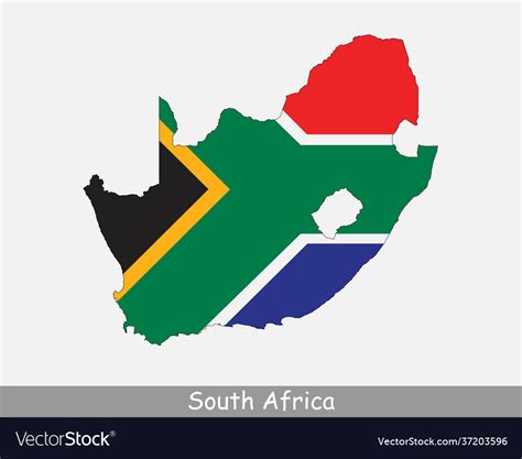 South africa map flag Royalty Free Vector Image