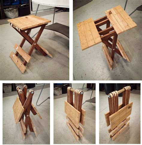 Plans for folding wood side tables ~ Garden furniture cad plans