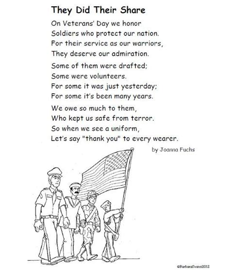 A Poem for Veterans' Day | Veterans day activities, Veterans day poem, Veterans day