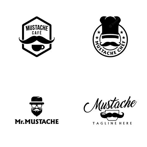 Premium Vector | Mustache logo