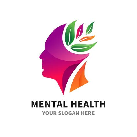 Free Vector | Flat mental health logo pack