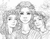 Hecate Goddess Of Magic Coloring Pages  Greek Mythology sketch template