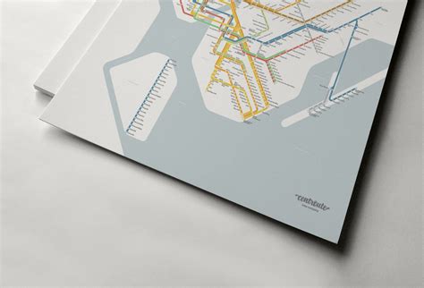 New York City Subway Map / NYC / Minimal Poster Print / Subway | Etsy