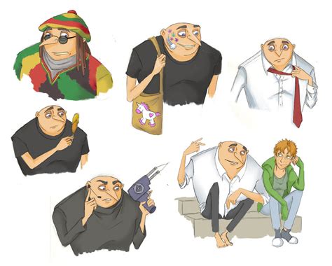 Gru Sketches colored by TheFishAndTheBird on DeviantArt