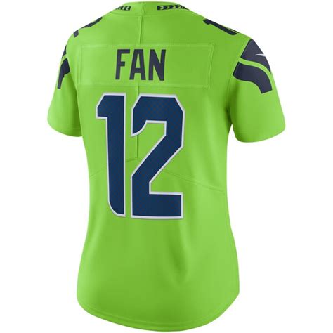 Women's Seattle Seahawks 12 Fan Nike Neon Green Vapor Untouchable Color ...