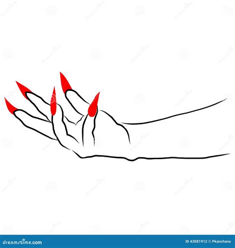 Drawing Sketch Line Ghost Hand Stock Vector - Illustration of creepy, zombie: 43081912