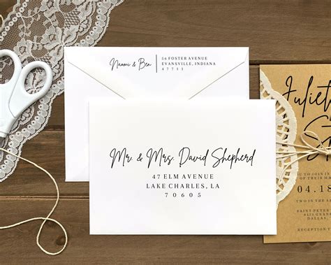 Printable Envelope Address Template Editable Wedding Address | Etsy | Envelope addressing ...