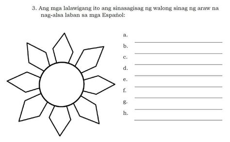 ANG MGA LALAWIGANG ITO ANG SINASAGISAF NG WALONG SINAG NG ARAW NAGALSA LABAN SA MGA ...