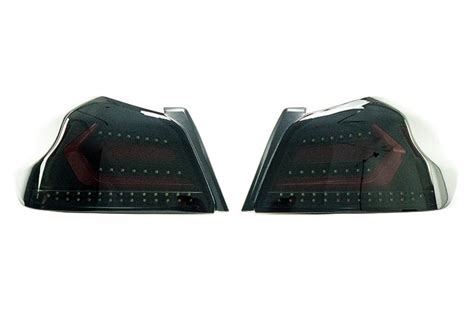 OLM Evolution Tail Lights (Smoked Lens, Black Base, Red Bar) - 15+ WRX