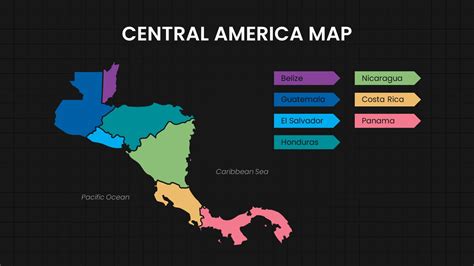 Central America Map PowerPoint and Google Slides Free Map Template - SlideChef