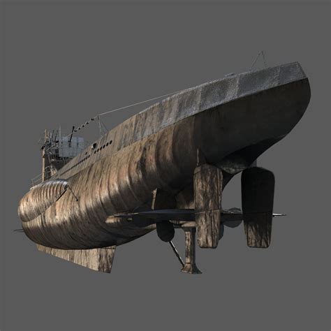 U-Boat Type VII(1) 3D Model $99 - .fbx .obj .max - Free3D