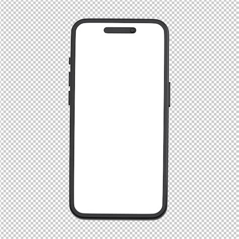 Premium PSD | 3d smartphone mockup with empty white screen. Phone front ...