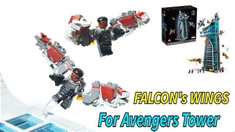 LEGO Falcon's Wings for Avengers Tower 76269 - YouTube