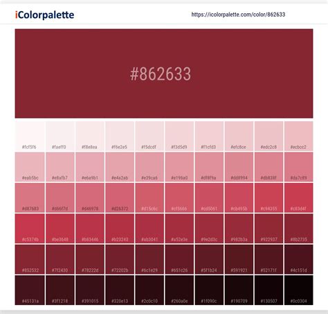 Pantone 202 C Color | Hex color Code #862633 information | Hsl | Rgb ...