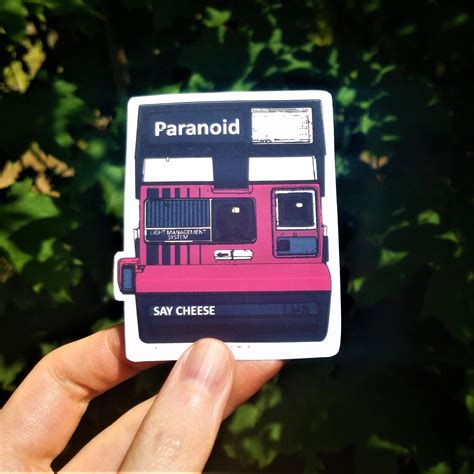 Polaroid Camera Sticker Vintage Camera Funny Paranoid Retro Laptop ...