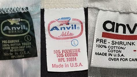 History and Timeline of the Anvil T-Shirt Tag: 1976-Present