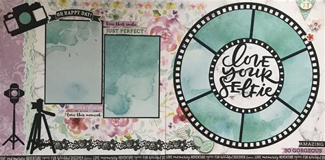 SCRAPPY HAPPY DESIGNS Kits and Premade Scrapbook Pages for sale. This layout features the beau ...