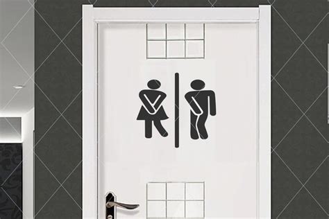 Restroom door sign, funny restroom sign, door sign svg (257416) | SVGs ...