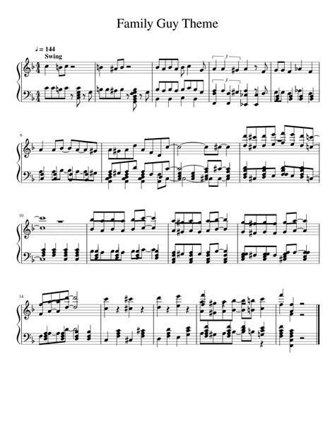 Family Guy Theme Sheet music | Musescore.com