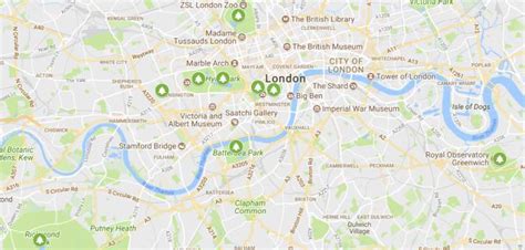 Map: Parks in London - PlanTripLondon - Things to do in London