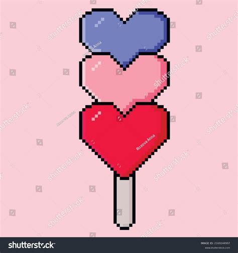 Vector Illustration Ice Cream Pixel Art Stock Vector (Royalty Free ...