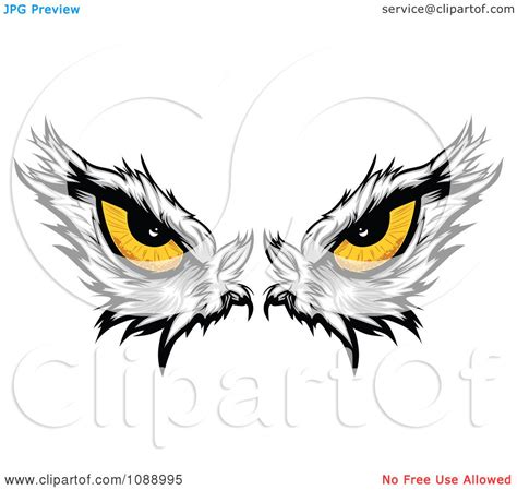 Clipart Yellow Bald Eagle Eyes - Royalty Free Vector Illustration by Chromaco #1088995