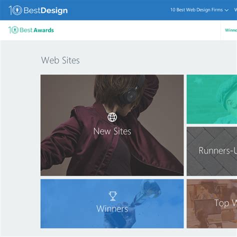 10 Best Design's website awards page layout | Web page design contest