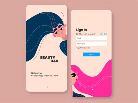 Welcome and sign in screen for mobile app by Jarlin on Dribbble Graphic ...