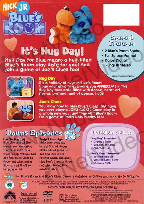 Blue's Room - It's Hug Day on DVD Movie