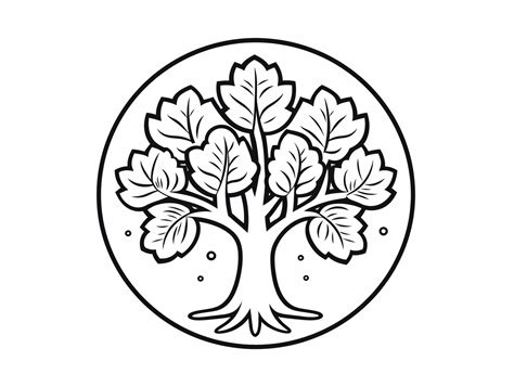 Friendly Fig Tree Coloring - Coloring Page