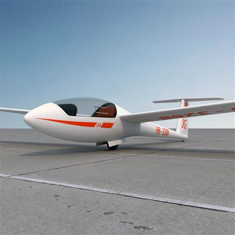 rolladen schneider ls8 glider 3d model