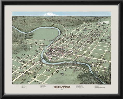 Belton TX 1881 (Color) Restored Map | Vintage City Maps