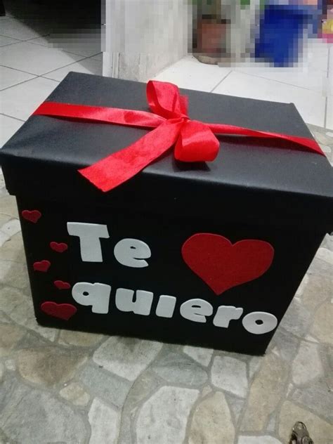 Caja para regalo san valentin | Cajas de regalo, Regalos para san valentin, Cajas decoradas de ...