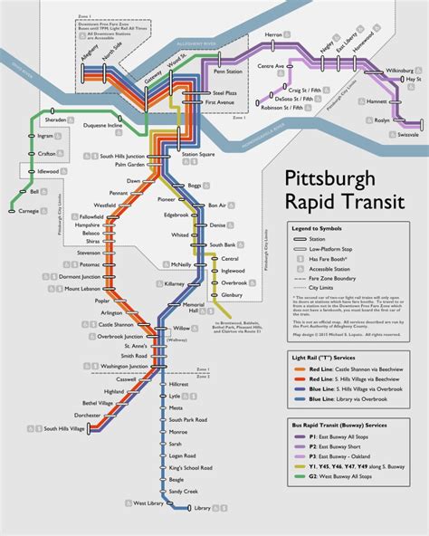 Transit Maps: Submission – Unofficial Map: Pittsburgh Rapid Transit by Michael Lopato