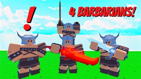 4 Barbarian Squad! | Roblox Bedwars - YouTube