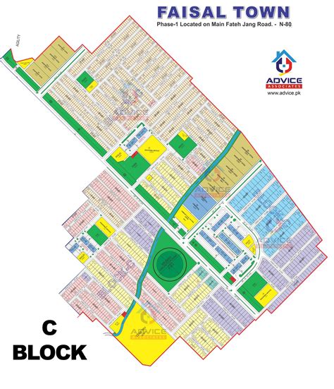 Faisal Town C Block Map