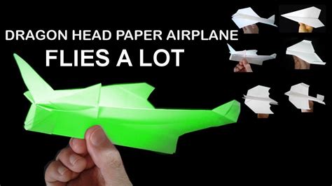 ️ How to make a paper airplane. Dragon head. It Flies a lotl! ️ in 2021 | Make a paper airplane ...