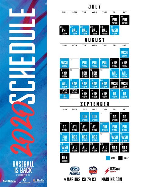 Miami Marlins Announce 2020 Revised Regular Season Schedule | by Marlins Media | Beyond The Bases