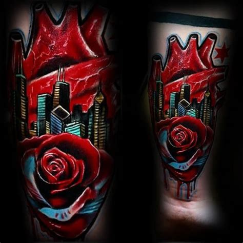 50 Chicago Flag Tattoo Designs For Men - Illinois Ink Ideas