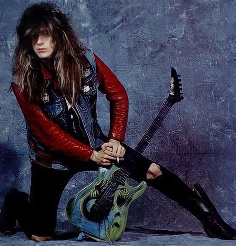 Dave 'the Snake' Sabo of Skid Row with Guitar