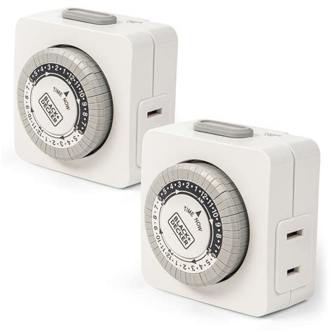 Buy BLACK+DECKERLight Timers, Indoor, Programmable, 2 Pack, with Polarized Outlet - Analog Timer ...