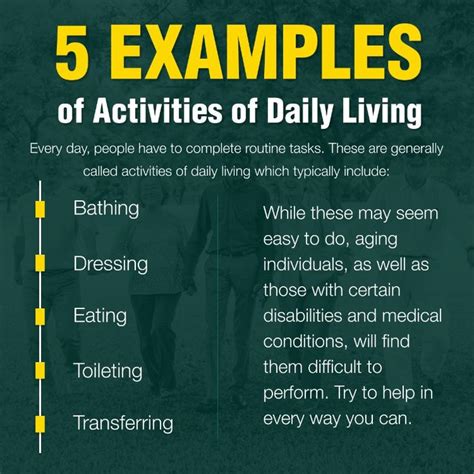 5 Examples of Activities of Daily Living #SeniorCare # ...