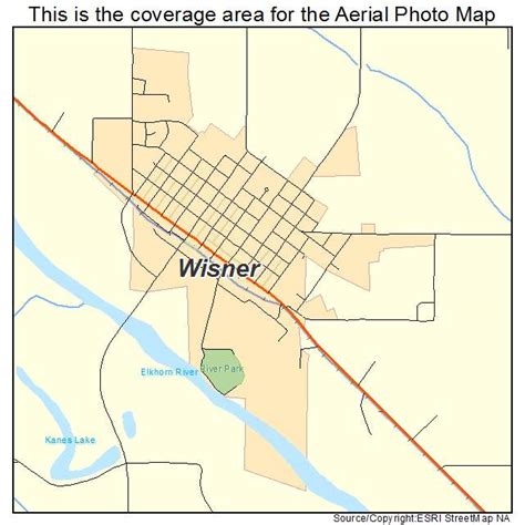 Aerial Photography Map of Wisner, NE Nebraska