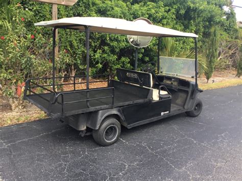 2013 BLACK ezgo cushman 2 seat Utility golf Cart LONGBED canopy 48v 400 amp | eBay