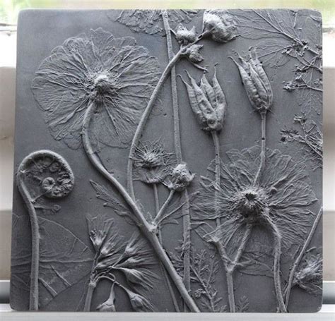 Beautifully Made Flower Fossils from Plants in Plaster