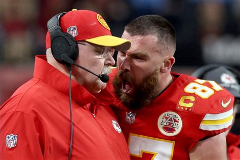 Super Bowl: Travis Kelce Throws Sideline Tantrum, Grabs Andy Reid