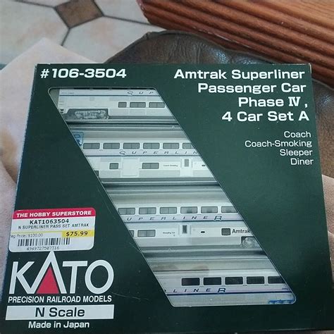 Mavin | Kato N Scale Amtrak Superliner Passenger Cars Phase IV 4 car ...